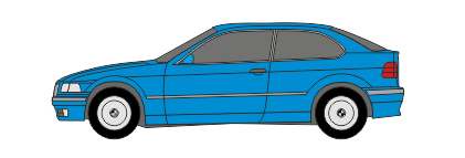 Coupe autó üveg biztonsági üvegfóliázás