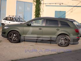 Audi Q7 2013 autófóliázás: Avery blunt military green autó fóliával 06