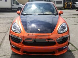 Autófóliázás Porsche Cayenne: Teckwrap platinum orange sch06 autó fóliával 2