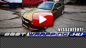 BMW 335D autófóliázás: Avery Satin Rising Sun BG7580001 autó fóliával video