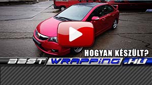 Honda Civic autófóliázás: TeckWrap True Blood GAL01 autó fóliával  video