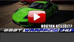 Porsche Cayman autófóliázás: Avery gloss grass green cb1670001 autó fóliával  video