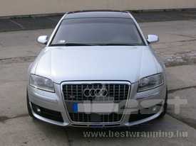 Audi S8 autófóliázás: Avery metál ezüst autófóliázás 02