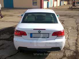 BMW 330D fóliázás: fényes fehér autó fóliázás 8