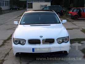 BMW 730D autófóliázás: KPMF fémyes fehér autó fóliával, üveghatás tetőfóliával 2
