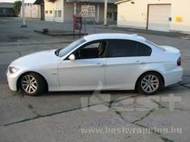 BMW E90 fóliázás: gyöngyházfehér autó fóliázás 6