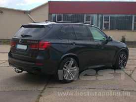 BMW X5 M autófóliázás: Avery Supreme metál fekete autó fóliával 7