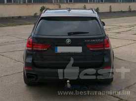 BMW X5 M autófóliázás: Avery Supreme metál fekete autó fóliával 8