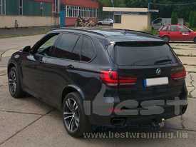 BMW X5 M autófóliázás: Avery Supreme metál fekete autó fóliával 9