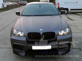 BMW X6 M autófóliázás: Avery Supreme matt metál szen szürke autó fóliával 2