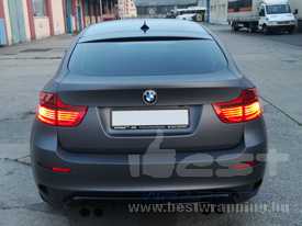BMW X6 M autófóliázás: Avery Supreme matt metál szen szürke autó fóliával 8