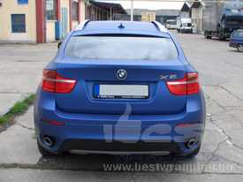 BMW X6 autófóliázás: Avery Supreme matt metál kék autó fóliával 8