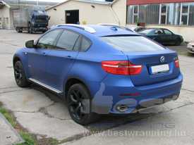 BMW X6 autófóliázás: Avery Supreme matt metál kék autó fóliával 9