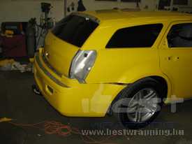 Chrysler 300C fényes sárga autó fóliázás