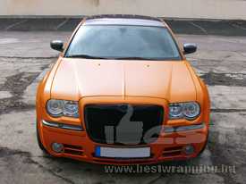 Chrysler 300C kombi fóliázás: matt narancssárga, üveghatású tető autó fóliázás 2