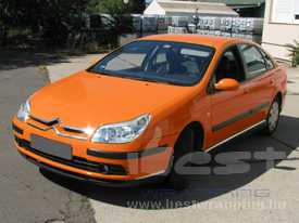 Citroen C5 fóliázás: fényes narancssárga autó fóliázás 3