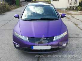 Honda Civic autófóliázás: Avery Supreme matt lila autó fóliával 2
