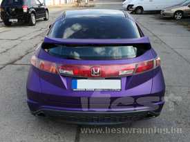 Honda Civic autófóliázás: Avery Supreme matt lila autó fóliával 8