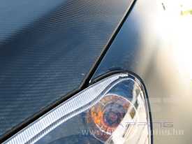Peugeot 307 SW gyöngyházfehér autó fóliázás, matt fekete autó fóliázás, karbon autó fóliázás 12