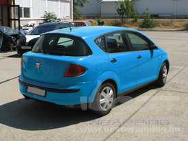 Seat Toledo fóliázás: fényes világos kék autó fóliázás 7