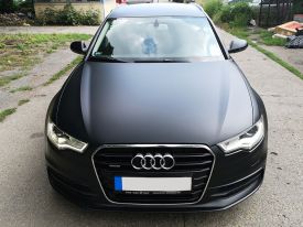 Audi A6 autófóliázás: Avery matte black as1430001 autó fóliával 2