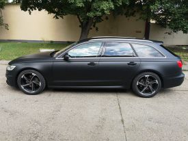Audi A6 autófóliázás: Avery matte black as1430001 autó fóliával 6