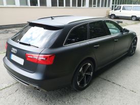 Audi A6 autófóliázás: Avery matte black as1430001 autó fóliával 7
