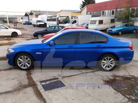 BMW 530D autófóliázás: Teckwrap matt kék króm autó fóliával 6