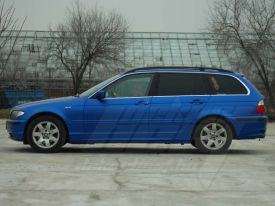 BMW e46 autófóliázás: Teckwrap Pearl Blue vch302 autó fóliával 6