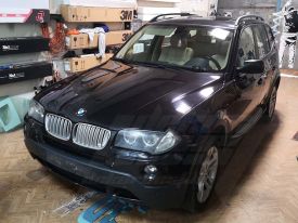 BMW X3 autófóliázás: Teckwrap cm01m satin black autó fóliával 5