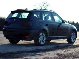 BMW X3 autófóliázás: Teckwrap cm01m satin black autó fóliával 7