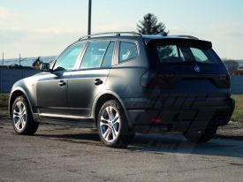 BMW X3 autófóliázás: Teckwrap cm01m satin black autó fóliával 9