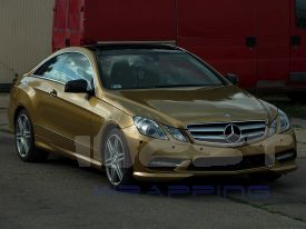 Mercedes E220 autófóliázás: Avery gloss metallic gold cb1580001 autó fóliával 1