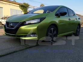 Nissan Leaf autófóliázás: TeckWrap Yellow Green GAL12 autó fóliával 3