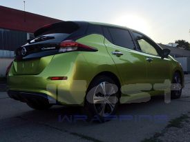 Nissan Leaf autófóliázás: TeckWrap Yellow Green GAL12 autó fóliával 7