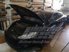 Peugeot 407 Kombi autófóliázás: Teckwrap Black CM01 autó fóliával 5