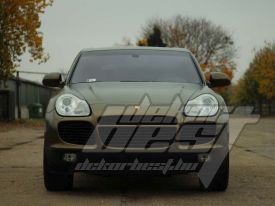 Porsche Cayenne autófóliázás: Teckwrap matt metallic bond gold ECH17 autó fóliával 2