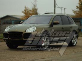 Porsche Cayenne autófóliázás: Teckwrap matt metallic bond gold ECH17 autó fóliával 3