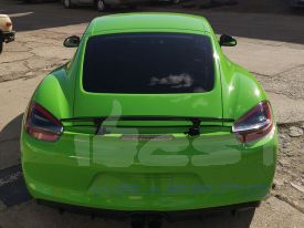 Porsche Cayman autófóliázás: Avery gloss grass green cb1670001 autó fóliával 08