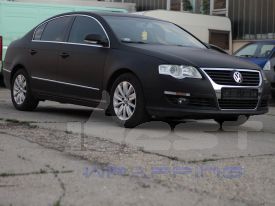 Volkswagen Passat B6 autófóliázás: Avery matte black as1430001 autó fóliával 01