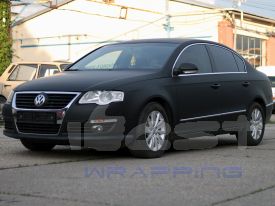 Volkswagen Passat B6 autófóliázás: Avery matte black as1430001 autó fóliával 03