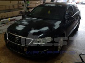 Volkswagen Passat B6 autófóliázás: Avery matte black as1430001 autó fóliával 05