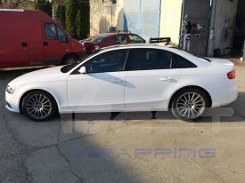 Audi A4 autófóliázás: Avery gloss white av2100001 autó fóliával 6