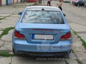 BMW M1 autófóliázás: Avery Supreme Frosty Blue autó fóliával 08