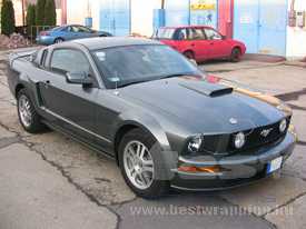 Ford Mustang autófóliázás: metál acélszürke autó fóliázás 01