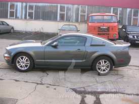 Ford Mustang autófóliázás: metál acélszürke autó fóliázás 06