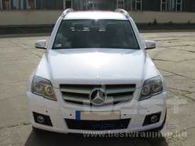 Mercedes GLK fóliázás: fényes fehér autó fóliázás 2